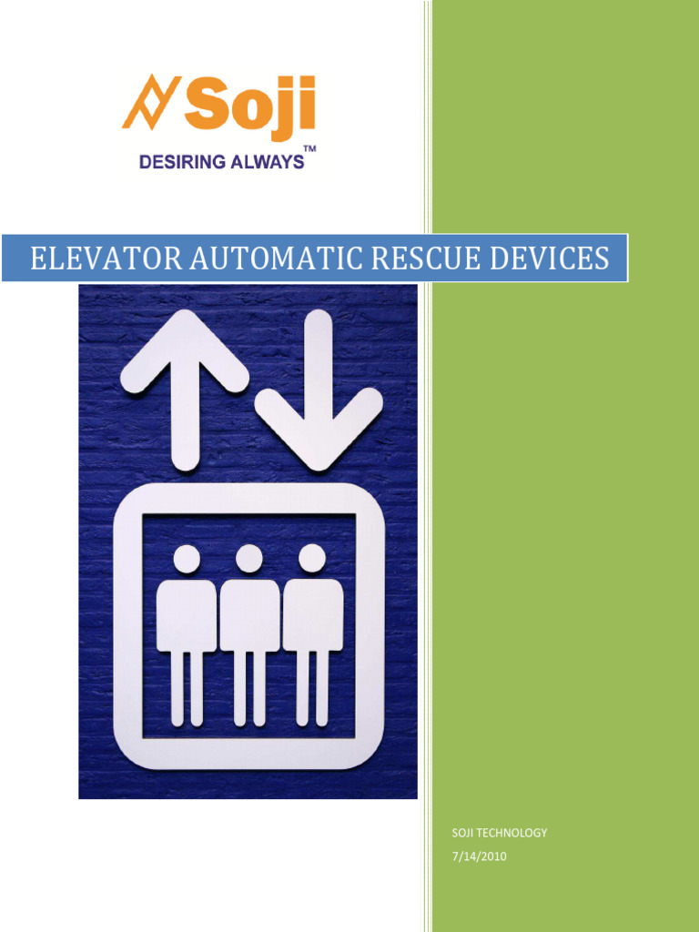 Elevator Automatic Rescue Device Specs | PDF | Power Inverter ...