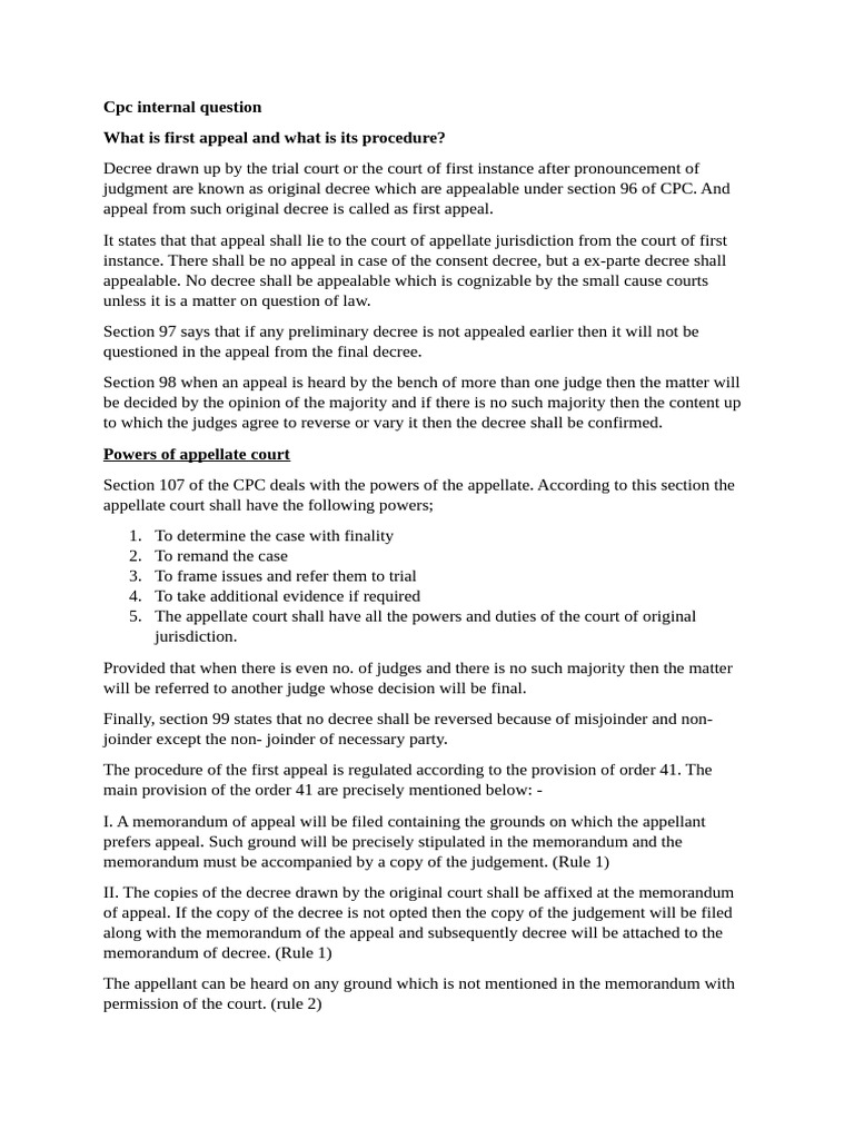 CPC Internal Question Revised | PDF