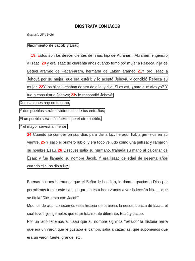 Dios Trata Con Jacob | PDF