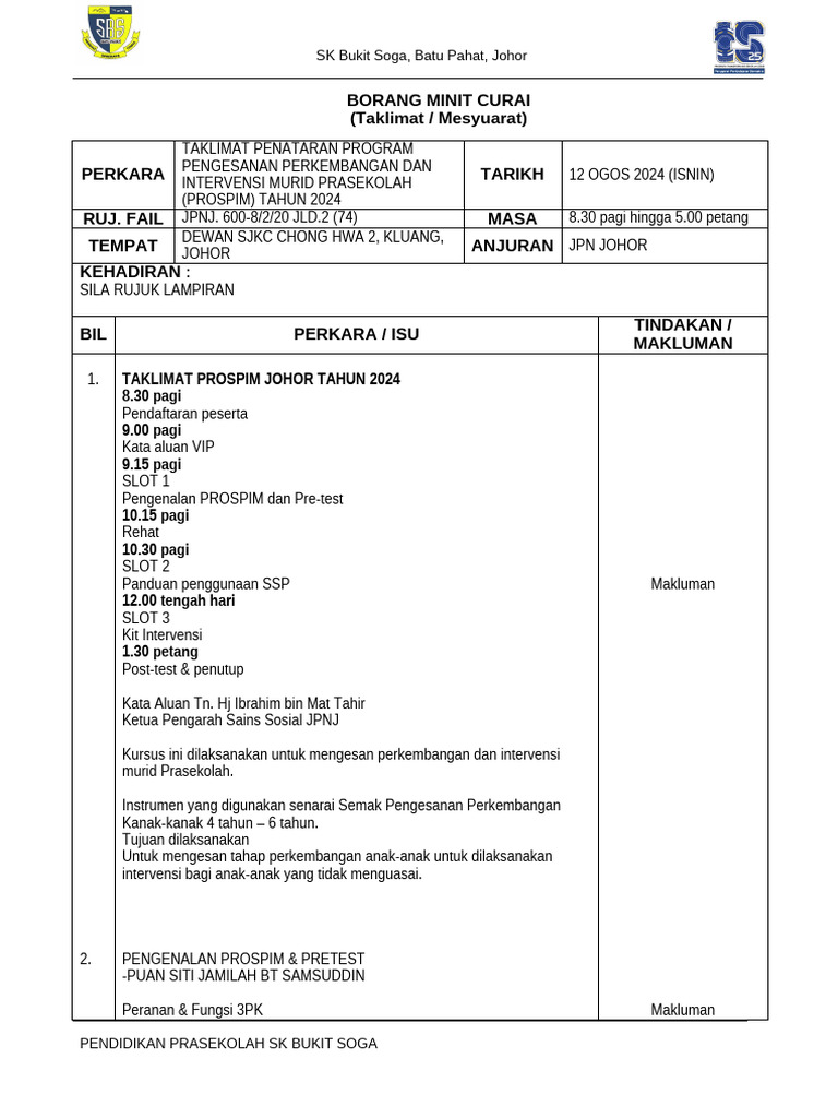 Minit - Curai - PROSPIM PRA | PDF