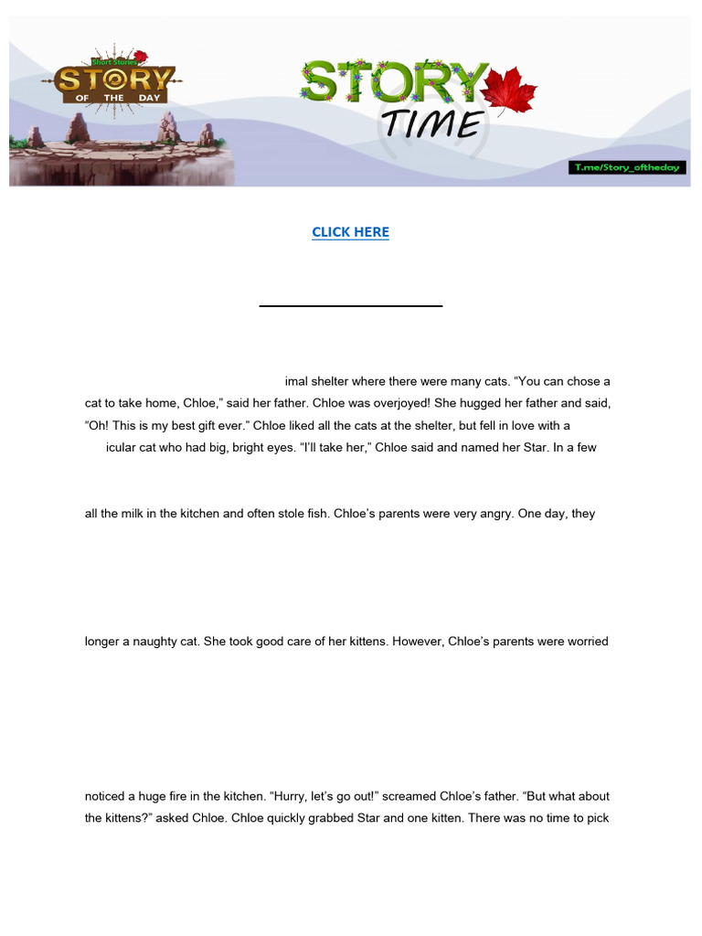 Story of The Day 1 | PDF