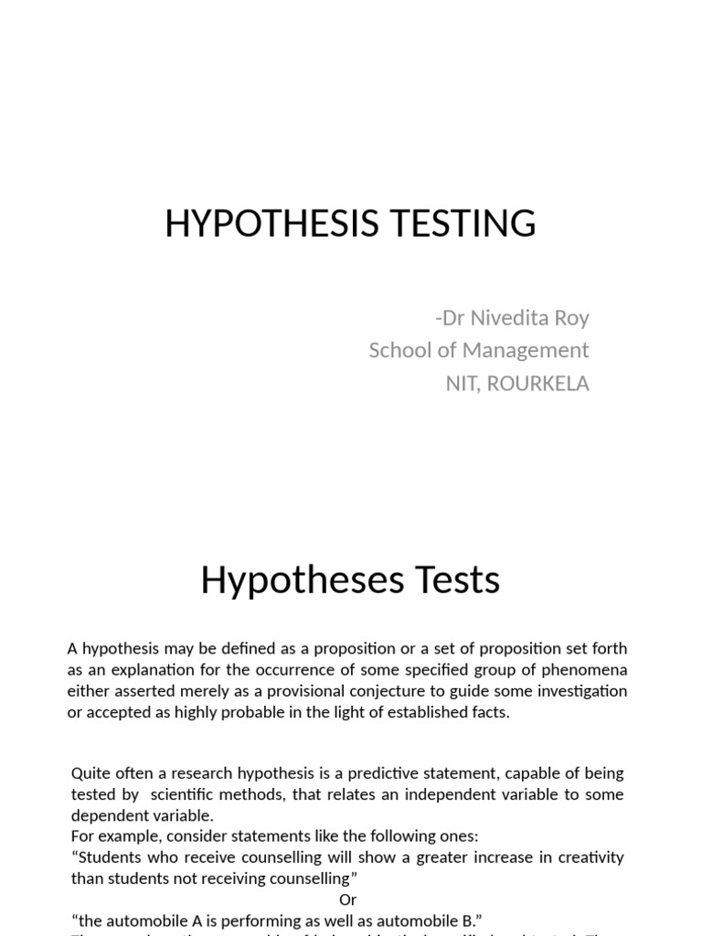 Module 8 - Hypothesis Testing | PDF