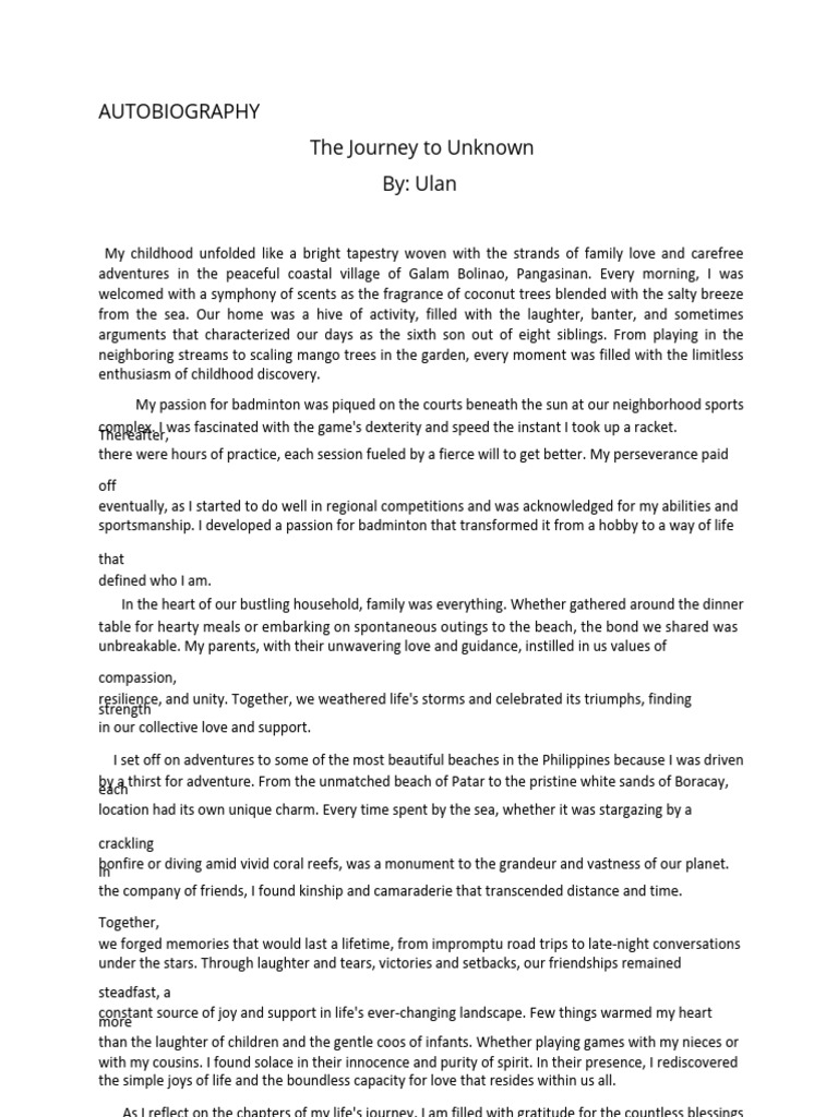 Autobiography visual data 7