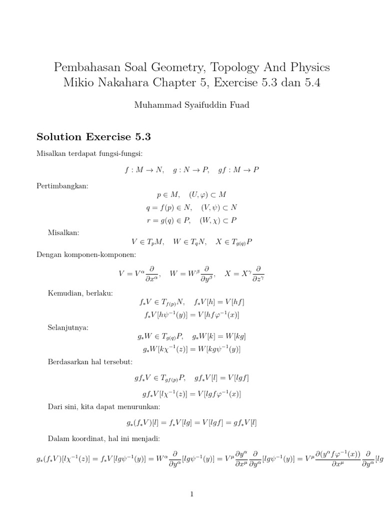 Mikio Nakahara Problem 5 3 and 5 4 | PDF