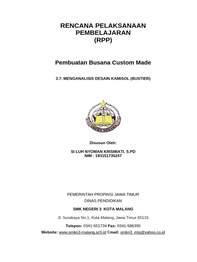 RPP Rompi Camisol | PDF