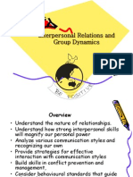 OB Interpersonal Relations & Group Dynamics