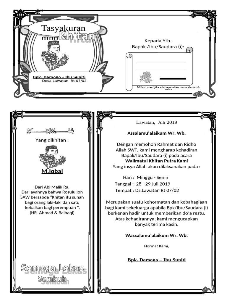 Undangan Khitan1 | PDF