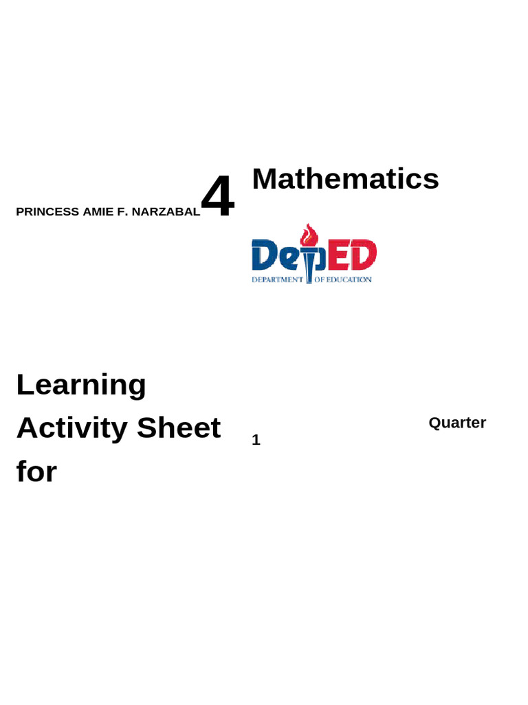 TO PRINT-PRINCESS AMIE F. NARZABAL Q1 - WS - Mathematics 4 - Lesson 1 ...