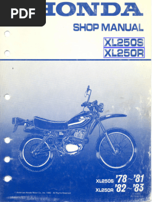 ホンダ XL250R XL250S サービスマニュアル セット 1724744064?v=1