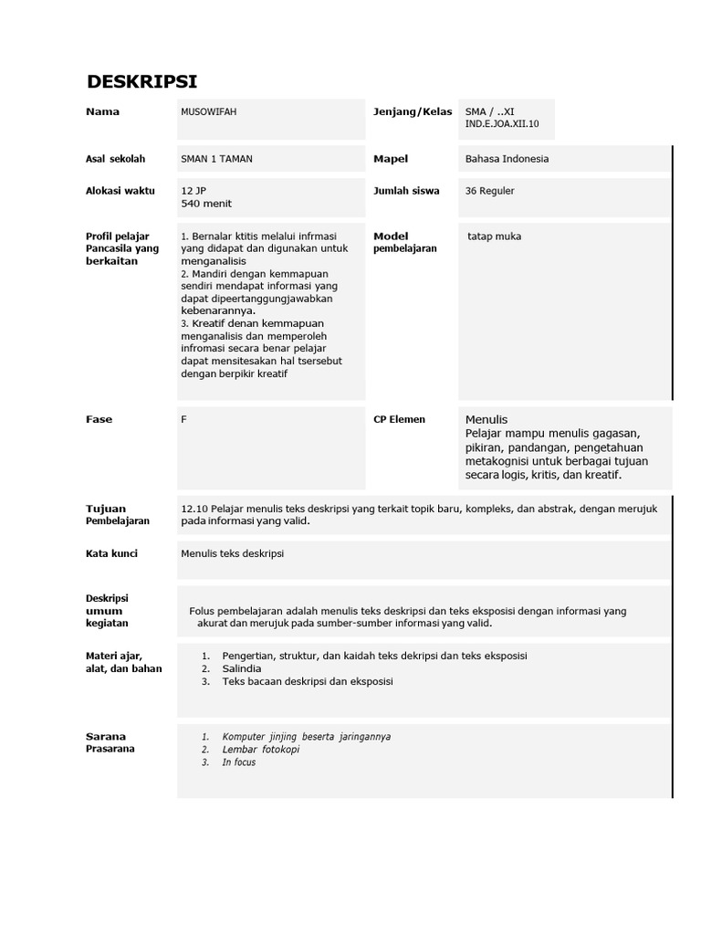 B Indonesia Kelas X Pdf