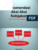 Rekomendasi Aksi-Aksi Kebijakan