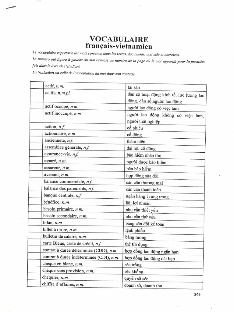 Vocabulaire fran ais vietnamien kinh t pdf