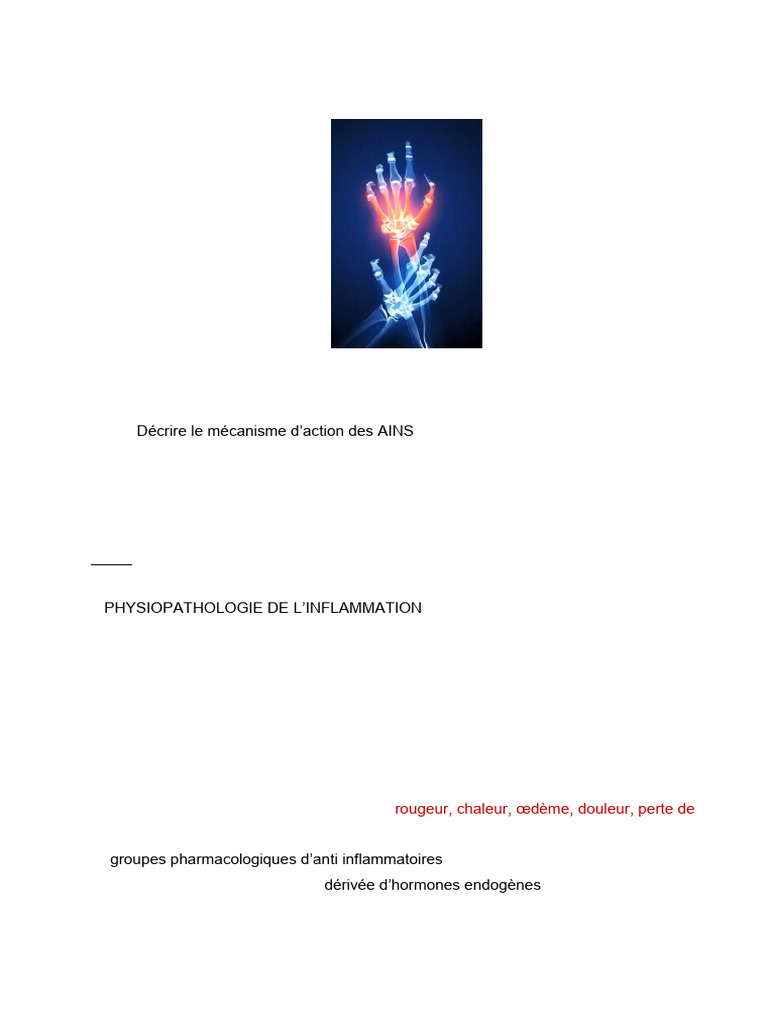 Anti Inflammatoires Non Stéroïdiens | PDF