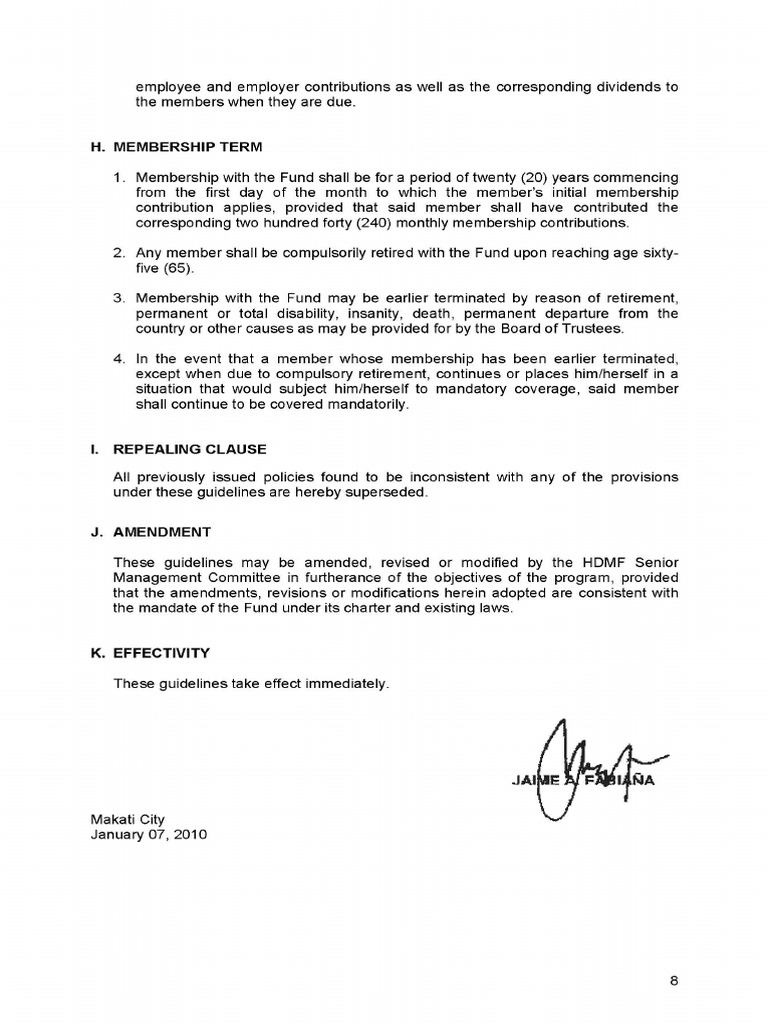HDMF Circular No. 274 - Revised Guidelines On Pag-IBIG Fund Membership ...