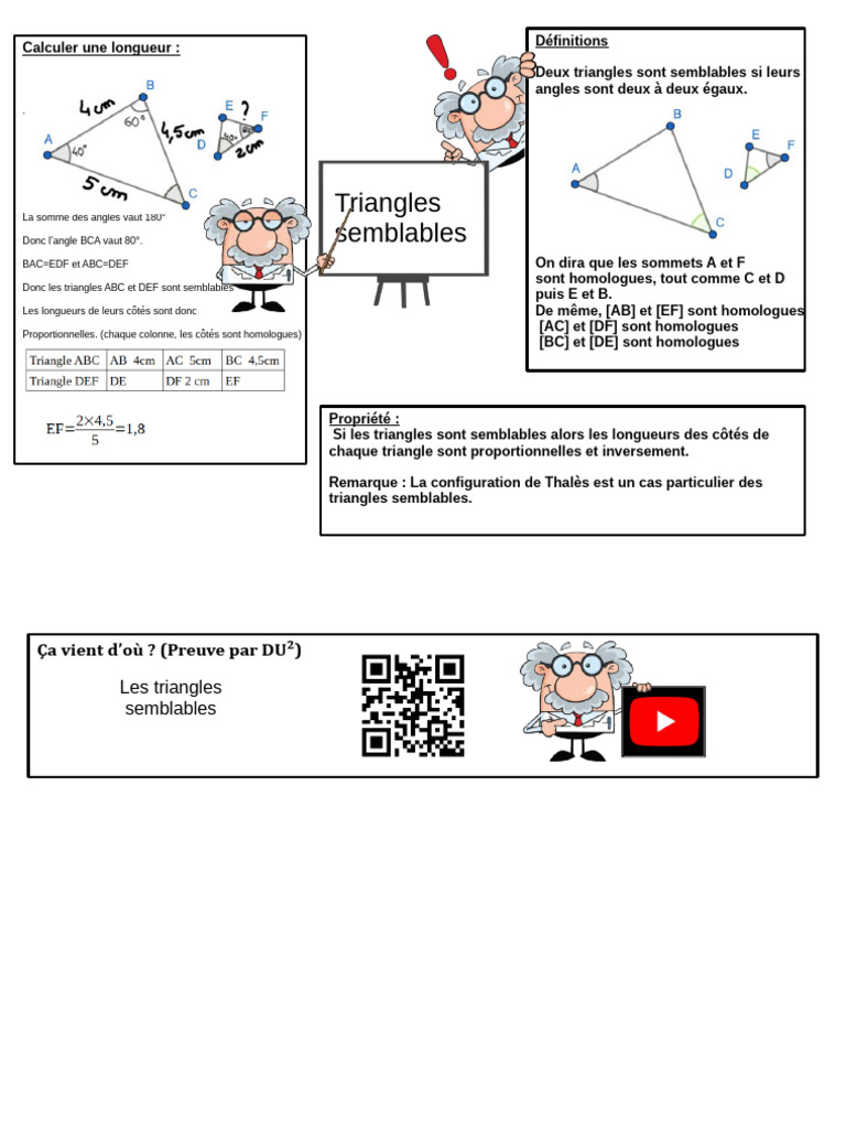 Carte Triangles Semblables 1 | PDF