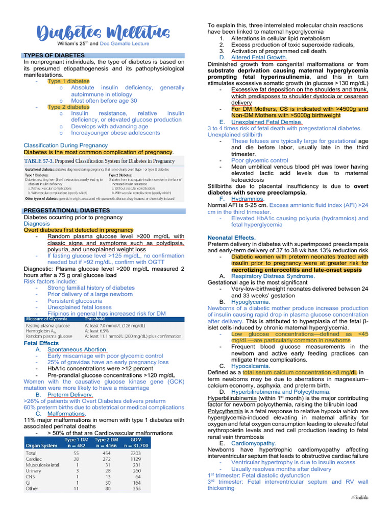 Insignis OB Diabetes Mellitus | PDF