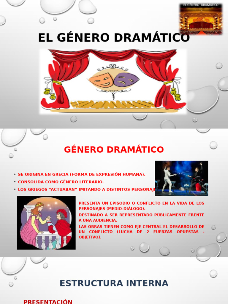 El Género Dramático 4TO 2024 | PDF