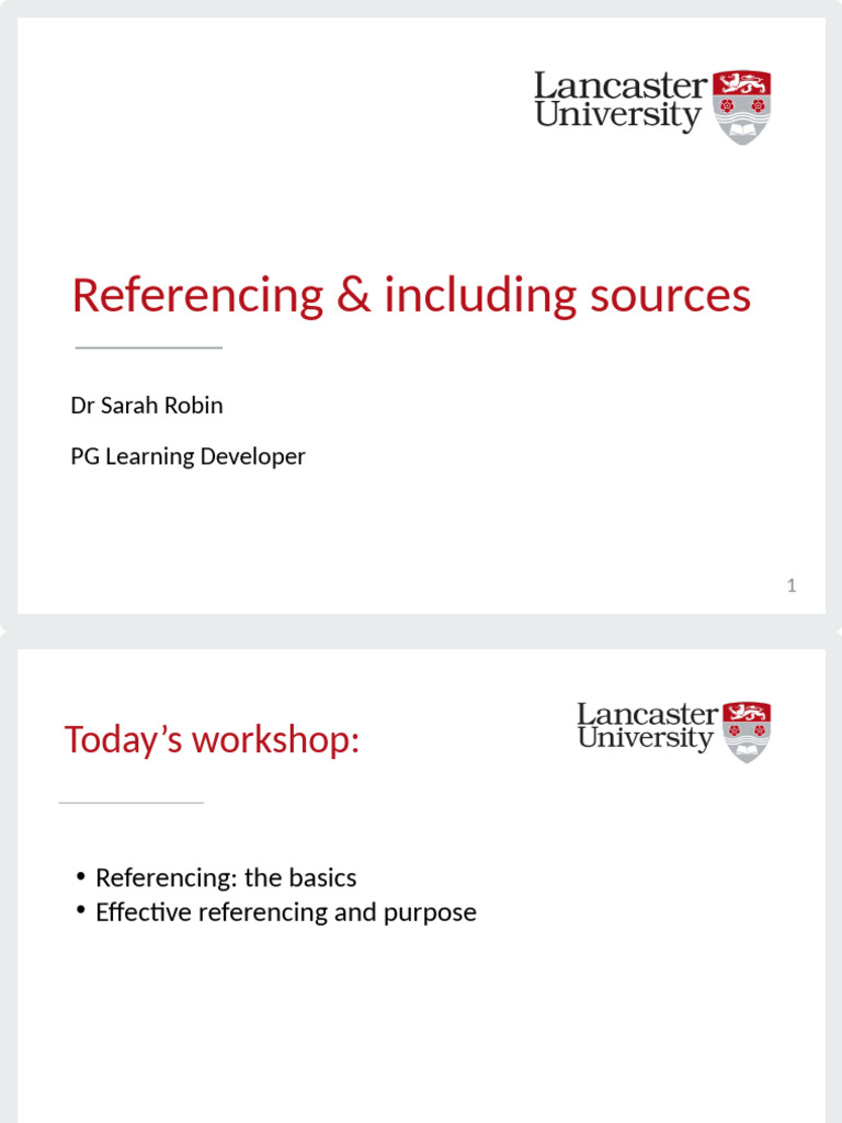 Referencing and Source Inclusion 2022 | PDF