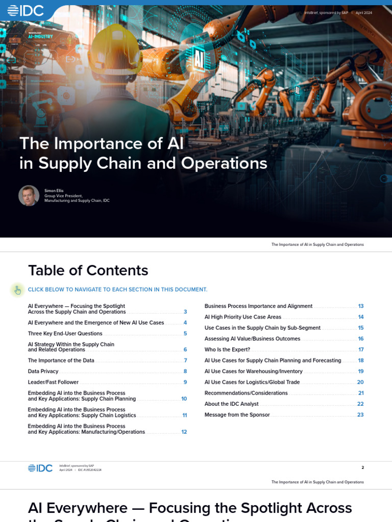AI's Role in Supply Chain Management | PDF | Artificial Intelligence ...