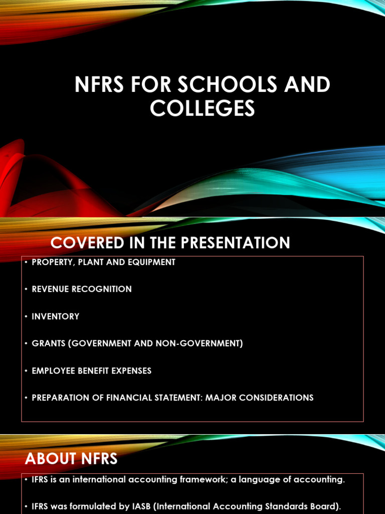 NFRS Guidelines for Schools and Colleges | PDF | Depreciation | Employment