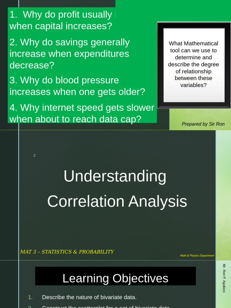 6 Correlation Analysis Solving For R | PDF