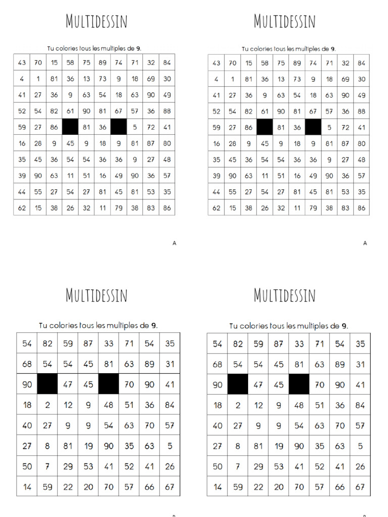 La Table De 9 Pdf