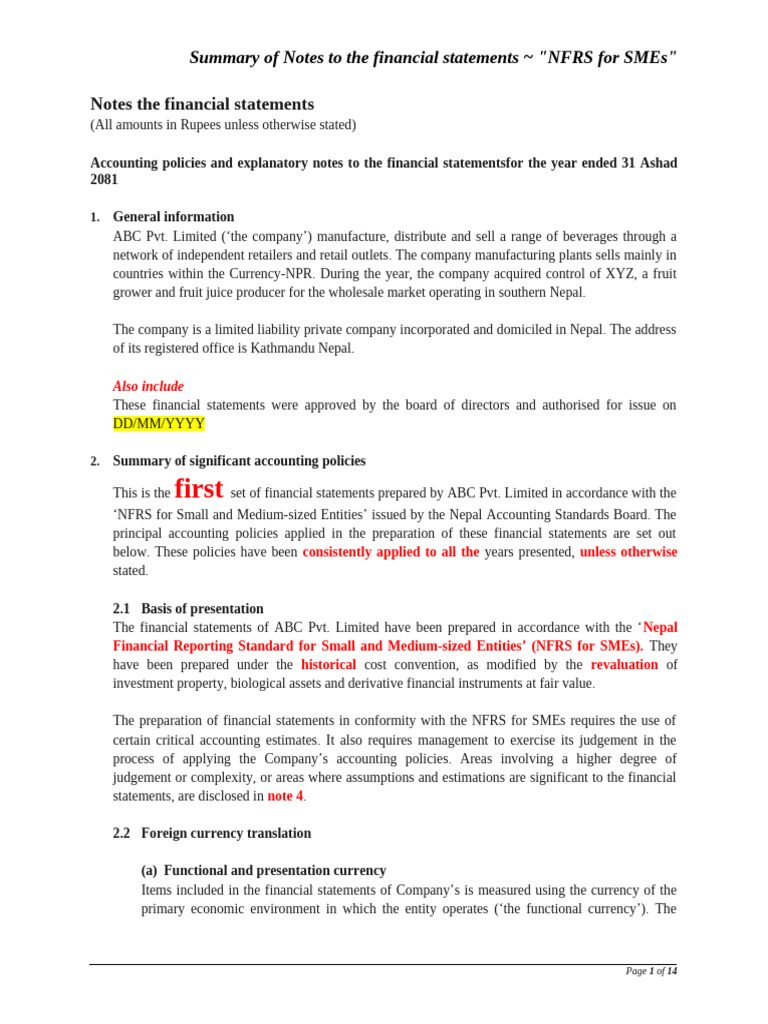 Full Notes The Financial Statements | PDF