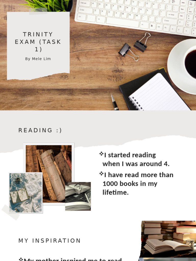 Trinity Exam (Task 1) : by Mele Lim | PDF