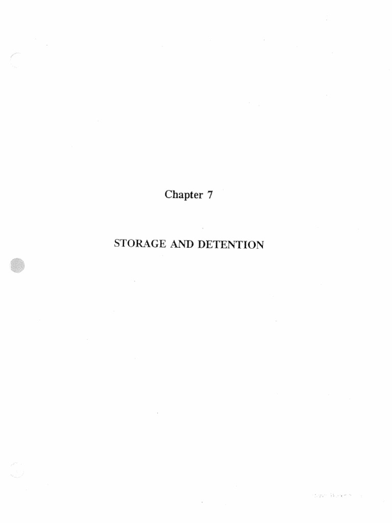 Chapter 7 Storage Detention | PDF