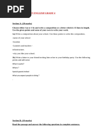 Grade 6 English Paper 2 Exams 2024 2