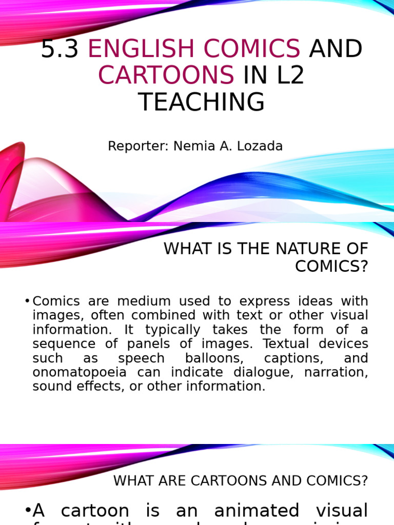English Comics and Cartoons in L2 Teaching | PDF | Comics | Cartoon