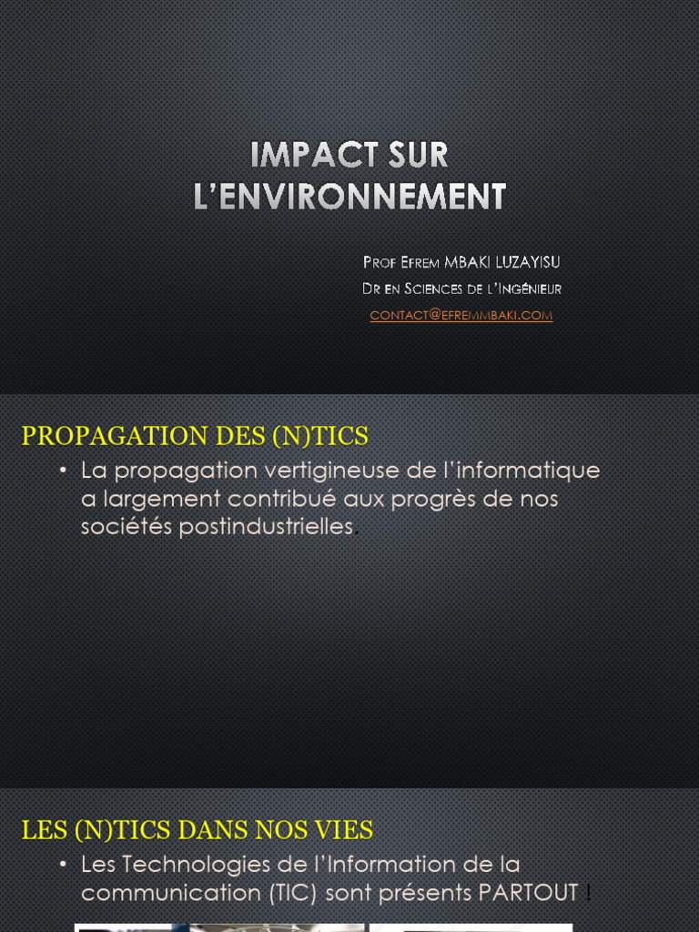 15 0 Impact Sur LEnvironnement | PDF