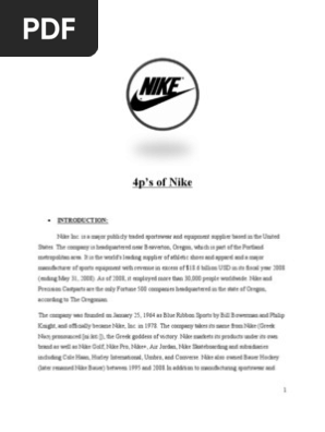 nike 4p marketing