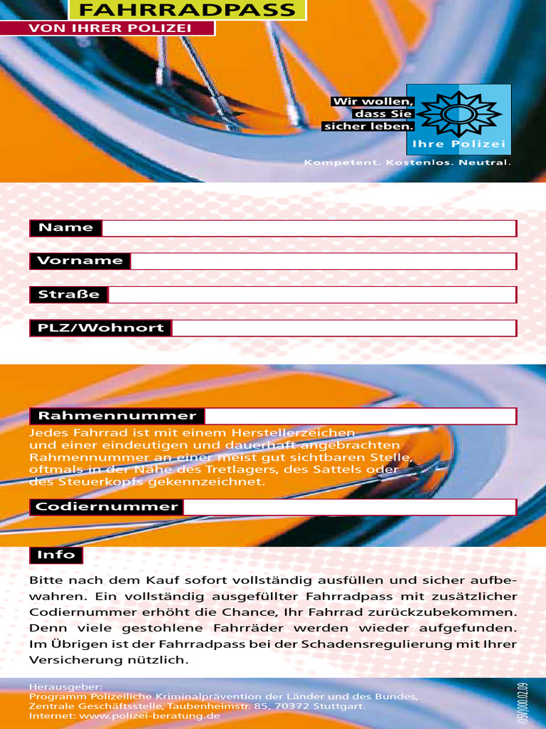Fahrradpass | PDF