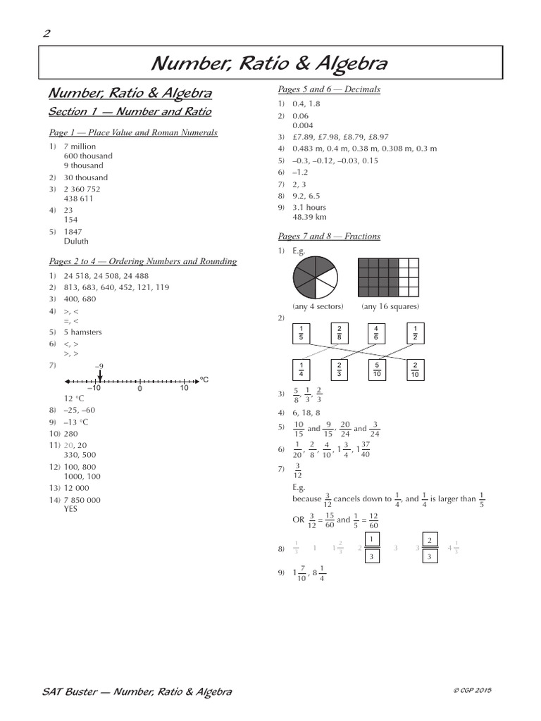Number Ratio Answer | PDF