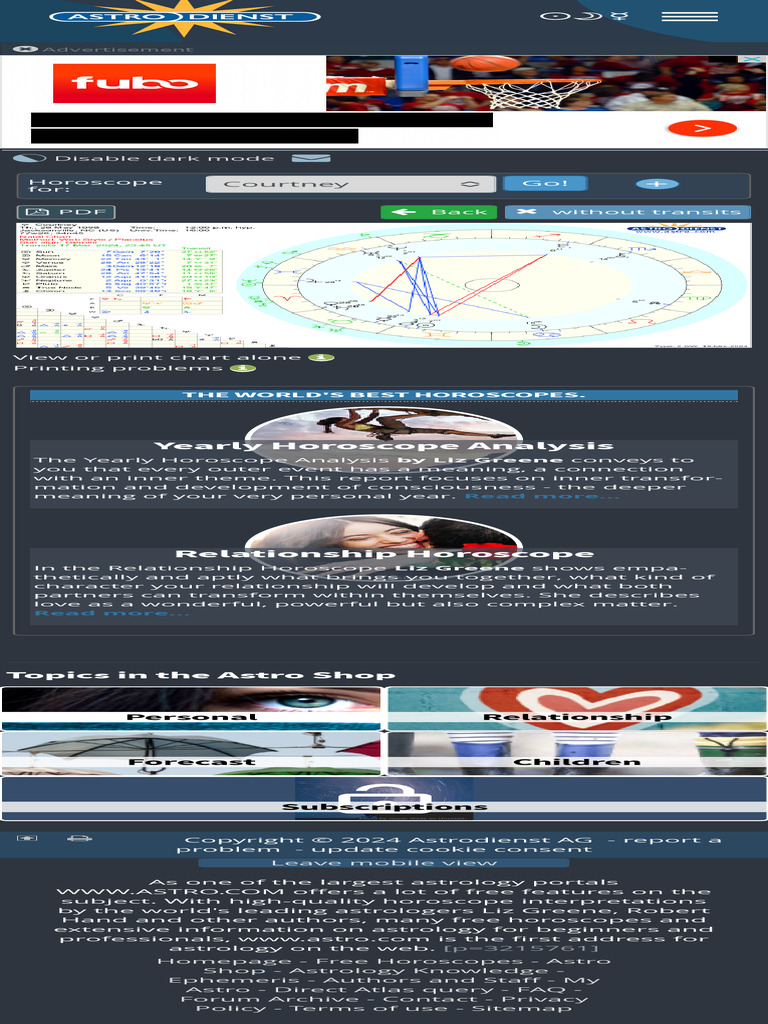 Free Astrology Chart Astrodienst 5 PDF