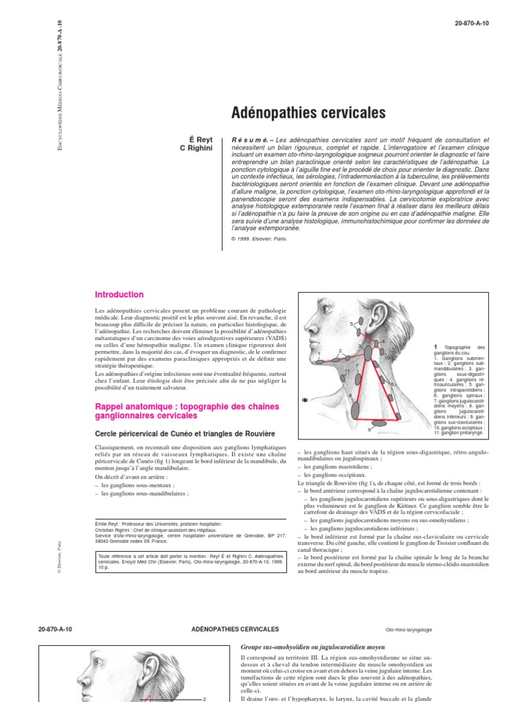 Adenopathies Cervicales Pdf Tuberculose Immunologie