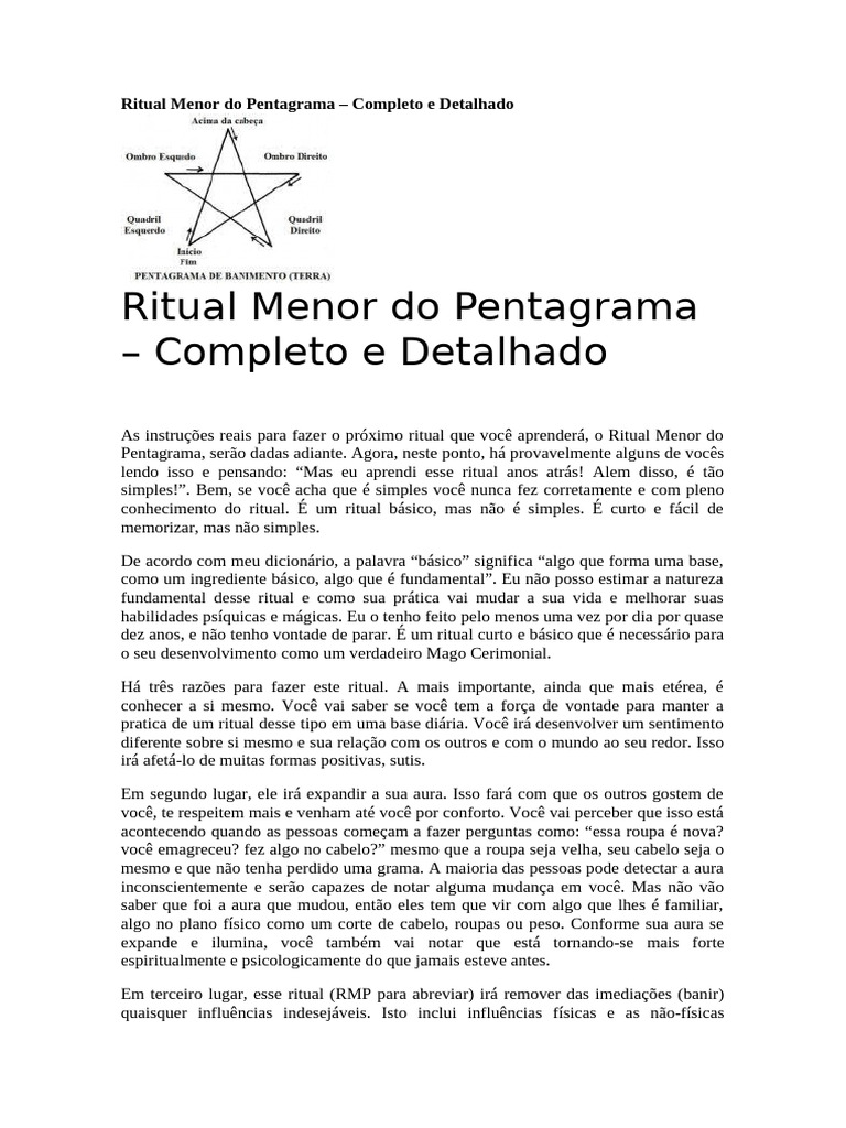 Ritual Menor Do Pentagrama | PDF