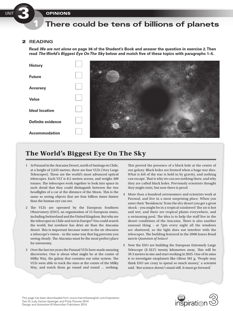 New Inspiration Students Book Reading Texts Level 3 Unit 3 | PDF ...