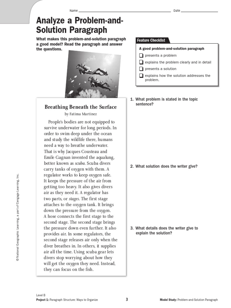 Writer's Workout - Analyze A Problem-and-Solution Paragraph p3 | PDF