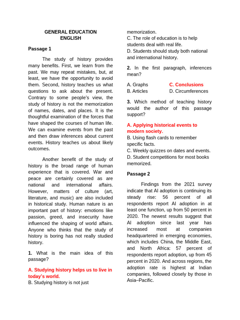 General Education English Pdf