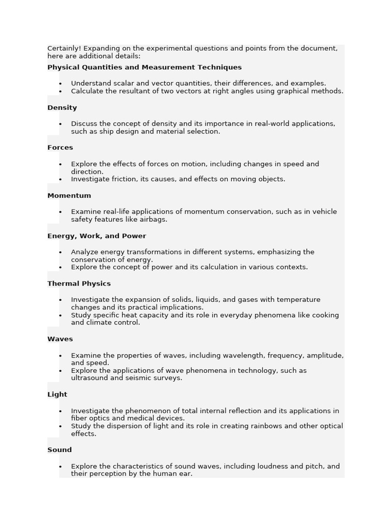 Summmary Notes Igcse Physics | PDF