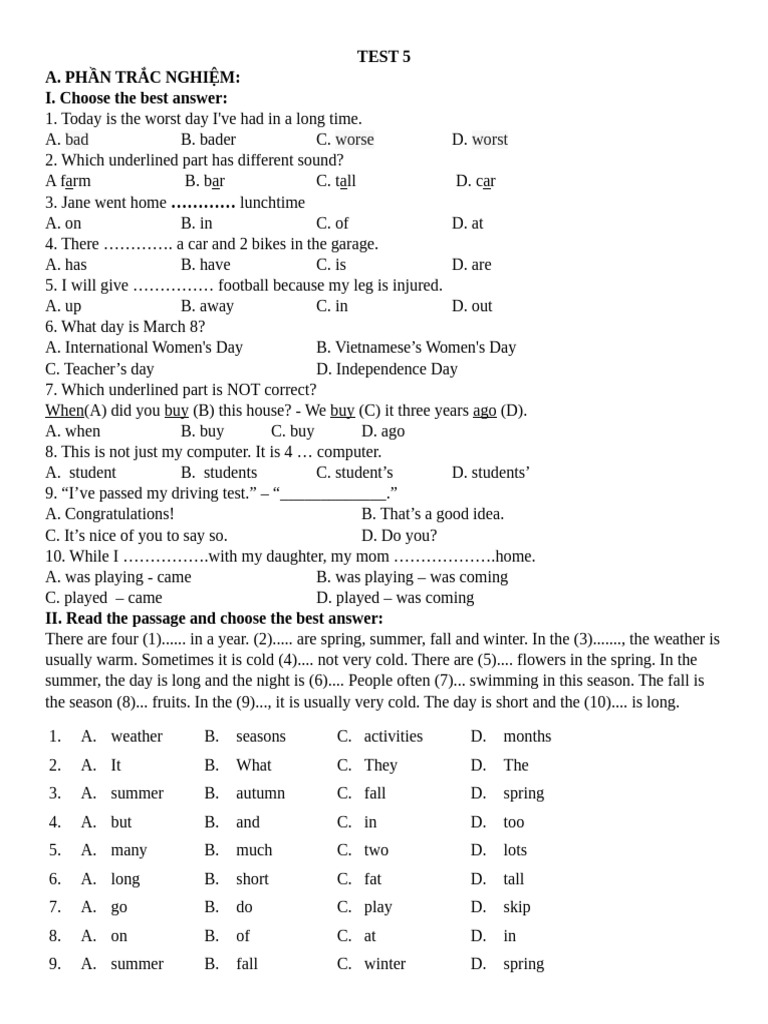 Test 5 | PDF