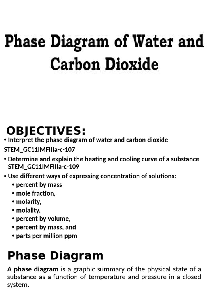 Phase Diagram of Water and Carbon Dioxide | PDF