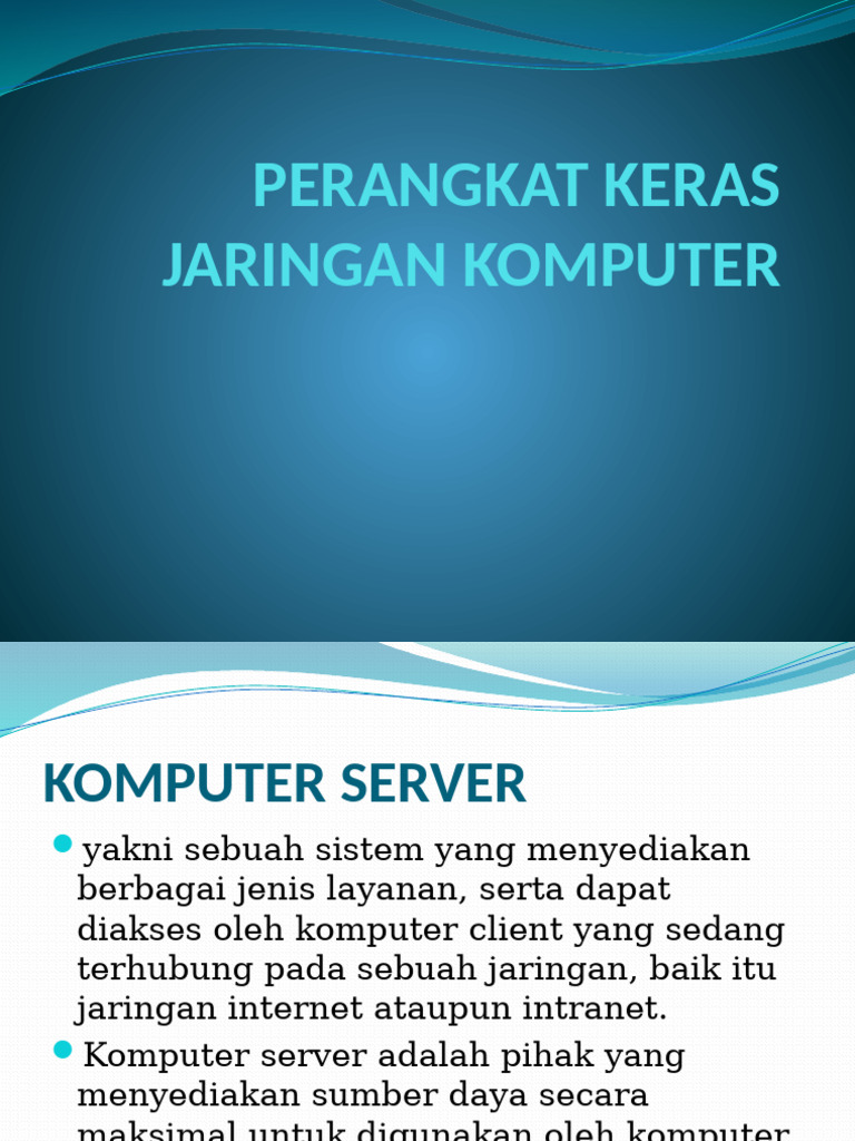 Perangkat Keras Jaringan Komputer Pdf