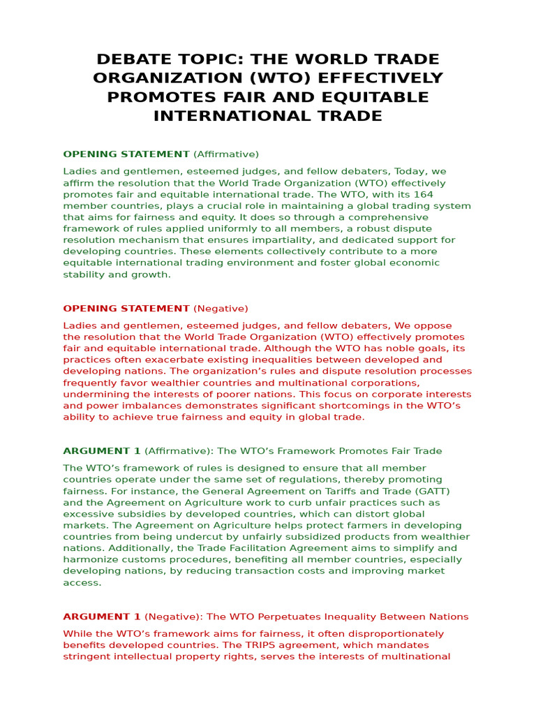 Debate Script Final | PDF