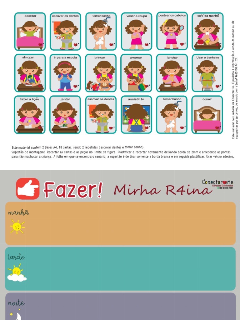 Rotina Menina ROTINA | PDF