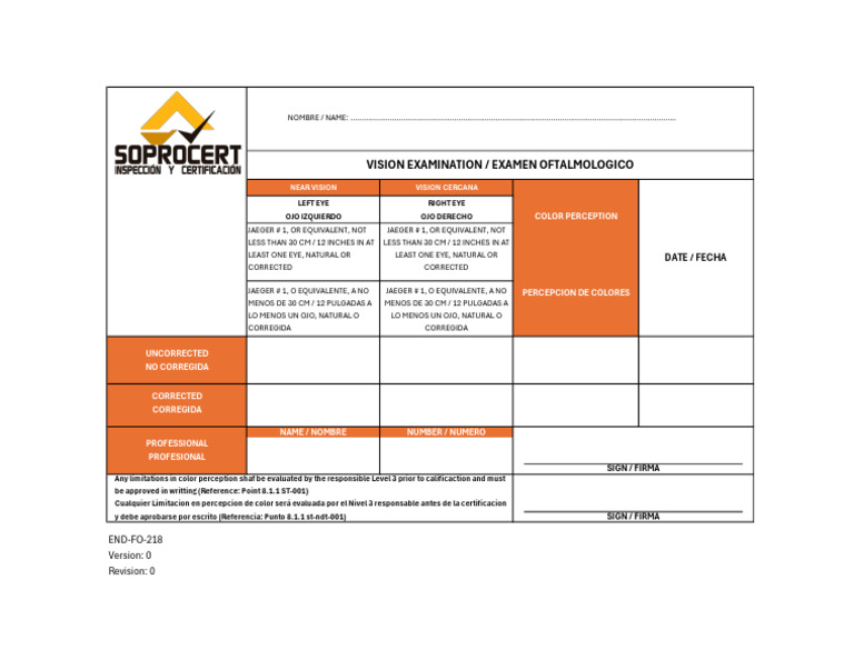 Test de Jaeger END | PDF