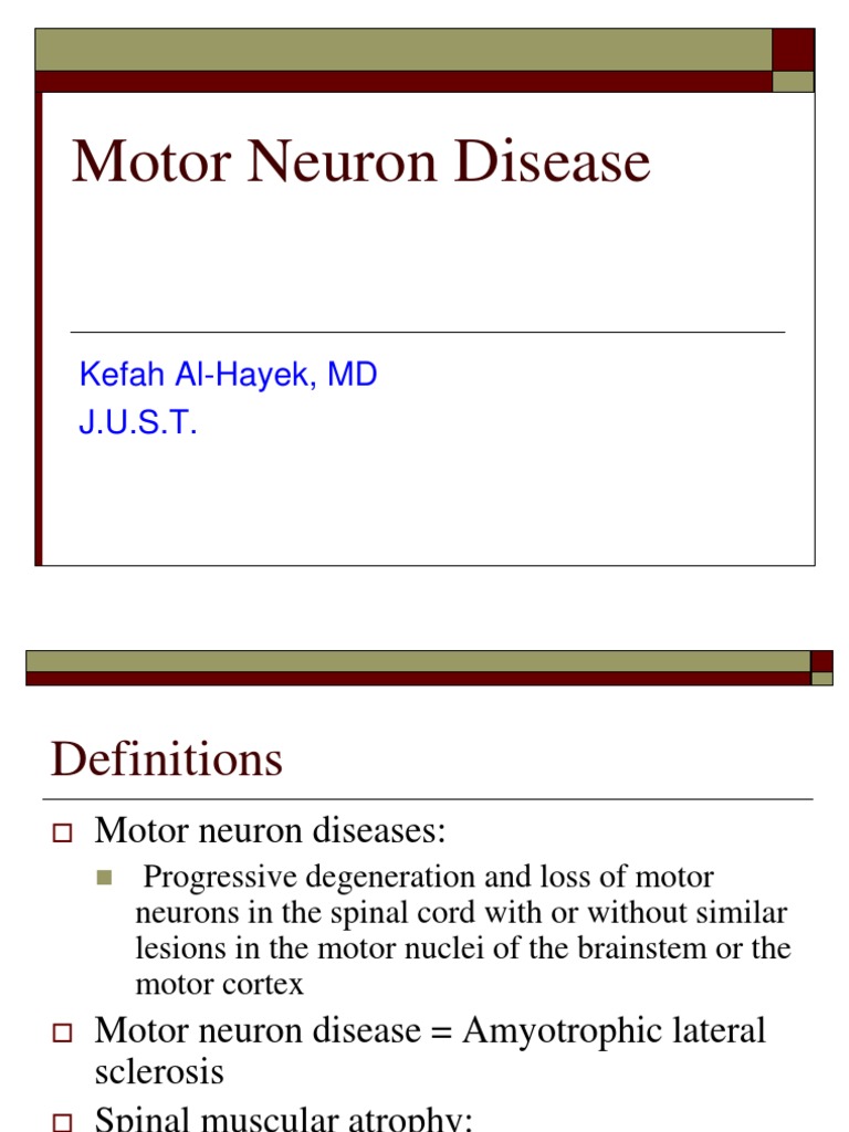 Motor Neuron Disease | PDF | Amyotrophic Lateral Sclerosis ...