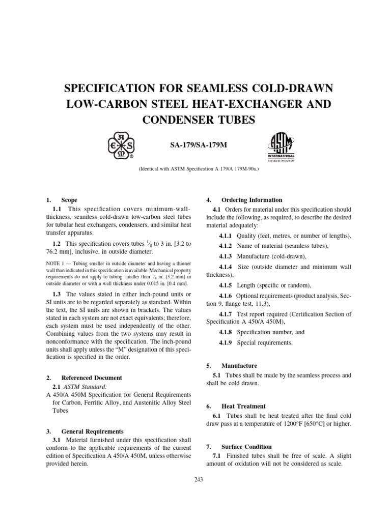 Asme Iia A179 | PDF